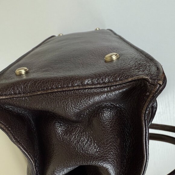 B Makowsky Brown Leather Shoulder Bag - Picture 9 of 16